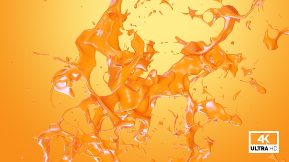 Abstract Orange Juice Splash V1