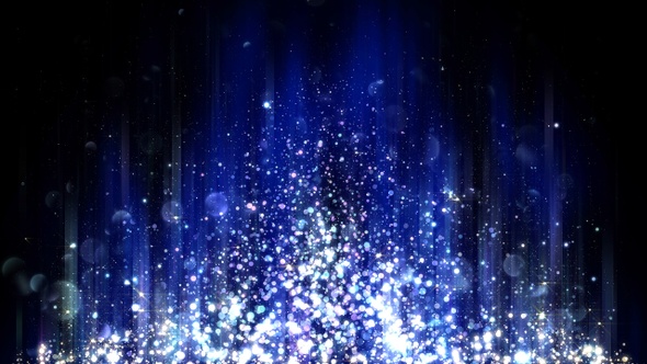 Abstract Blue Background with Glitter Particles  alt