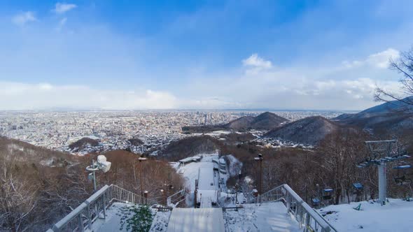 Ski Jump Stadium In Winter