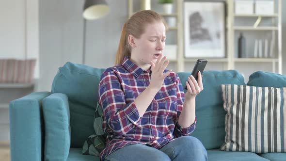 Young Woman Doing Unsuccessful Online Shopping