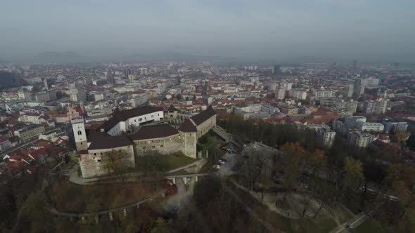 Aerial view of Ljubljana