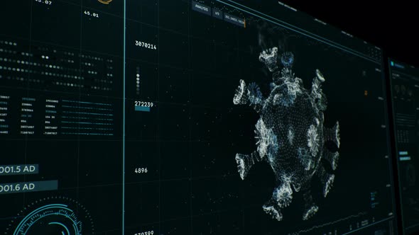 Microbiology research of the newest strain of the covid virus at a laboratory alt