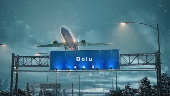 Airplane Take Off Bolu in Christmas