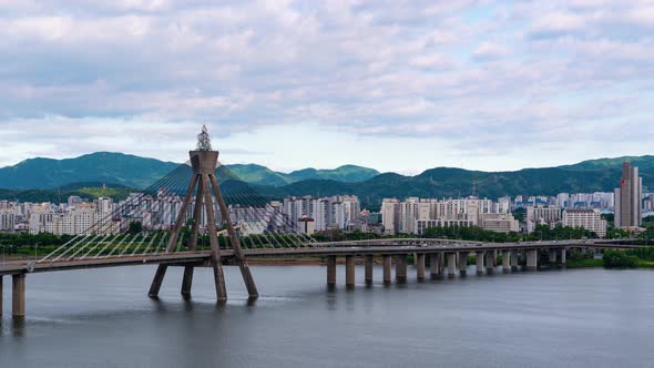 Seoul Jamsil Bridge Road Traffic