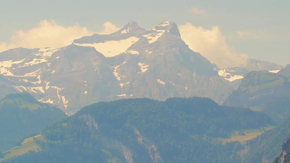 Alpine mountains near the city of Lucerne.