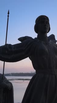 Monument To the Founders of the City in the Morning at Dawn