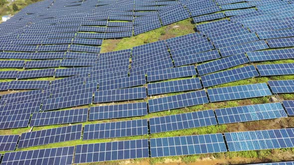 Solar power station in montain