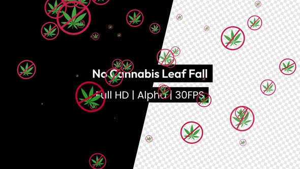 No Cannabis Leaf Falling with Alpha