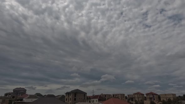 Dark Storm Clouds Are Moving Fast in the sky – Timelapse