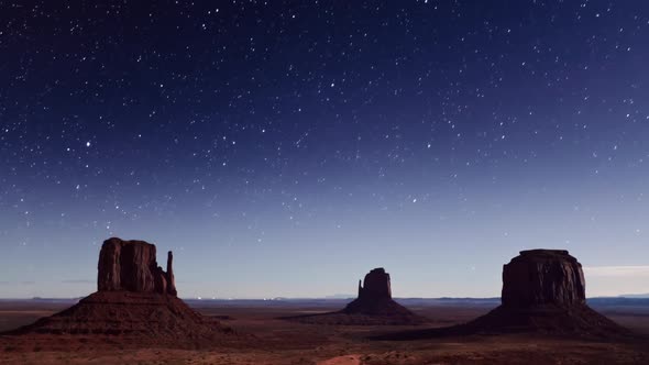 Monument Valley Stars Time Lapse