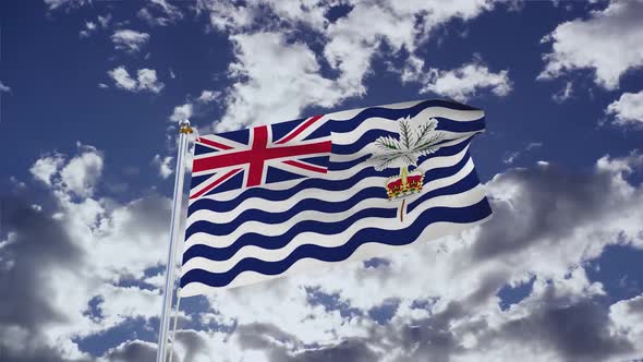British Indian Ocean Territory Flag With Sky