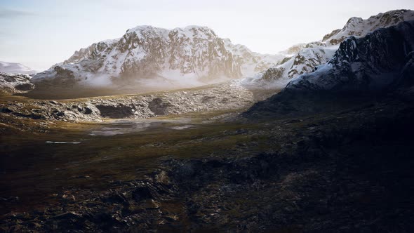 Polar Ural Mountain and Fields