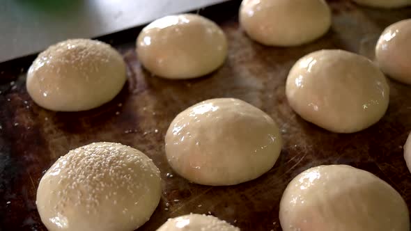 Cook Sprinkles Buns with Sesame Seeds