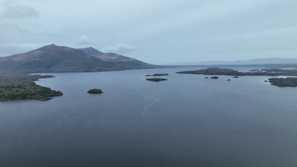 Killarney lake - County Kerry, Killarney National Park - Stabilized droneview in 4K