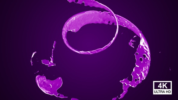 Twisted Purple Paint Splash V5 4K