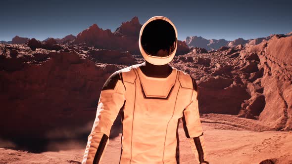 Martian Astronaut Walks The Mars