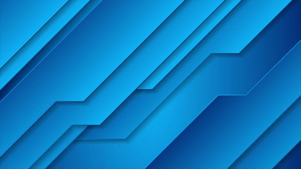 Bright Blue Abstract Technology Geometric Shapes alt