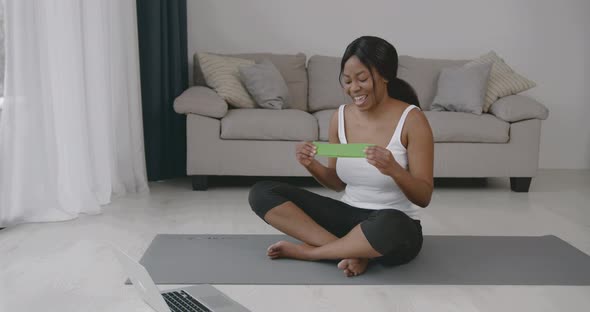 Black Woman Having Video Call on Laptop