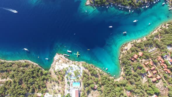 Aerial view of resort