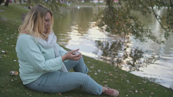 Woman Plus Size Throw Bunch Of Leaves Riverside