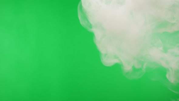 Smoke on Green Chroma Key Background