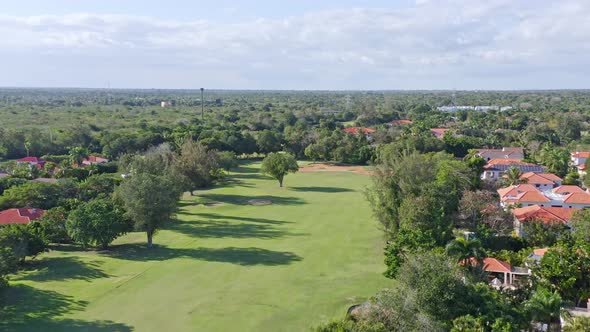 Metro Country Club at Juan Dolio in Dominican Republic. Aerial panoramic view