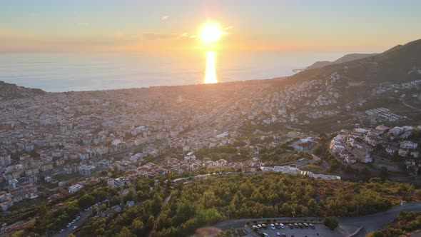 Alanya, Turkey - a Resort Town on the Seashore. Aerial View