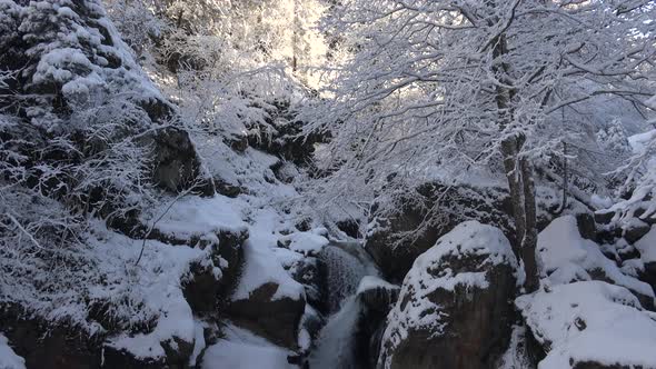 Snowy Waterfall