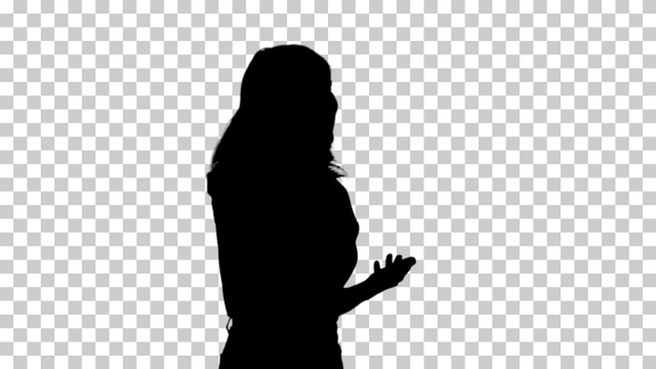 Silhouette woman, Alpha Channel alt