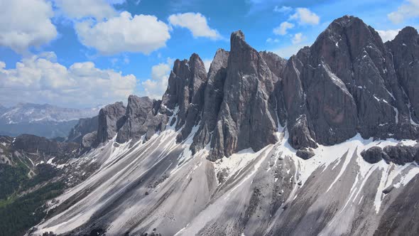 Flying over the Mountains in the Summer