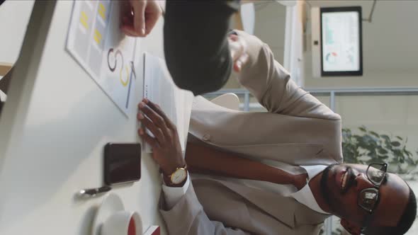 Afro-American Businessman Giving Handshake to Partner at Office Meeting / Videohive, Stock footage, Business corporate