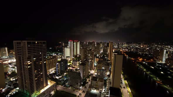 4K Honolulu Night Time Lapse