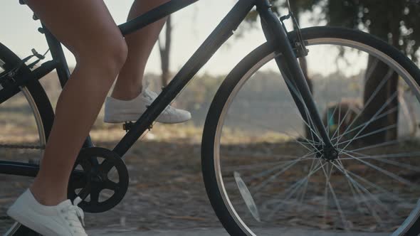 Cyclist Girl Training