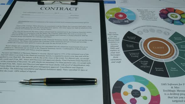 Business Contract In The Office Of The Company