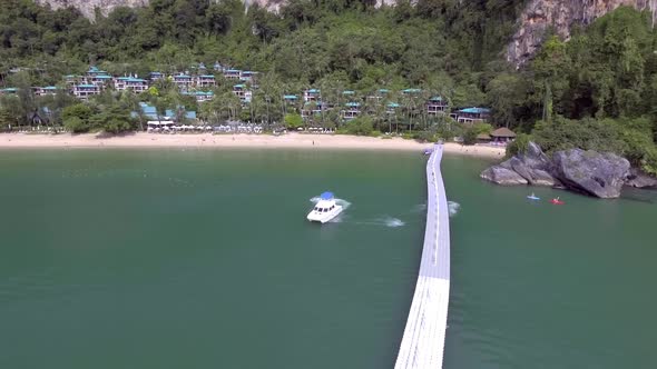 Pai Plong Beach in Krabi, Thailand from drone