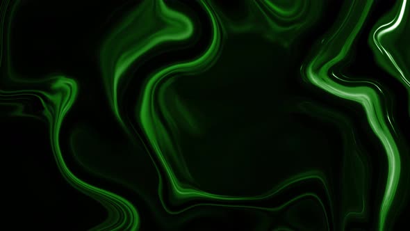 Abstract Green Dark Marble Liquid Animated Background
