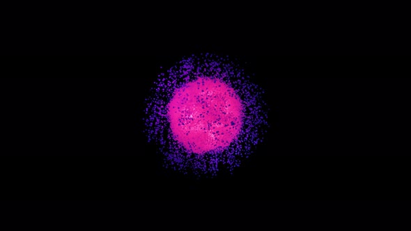Abstract animation of sphere of luminous dots
