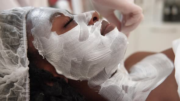 Cosmetic Treatment Face Peeling Mask Woman Salon