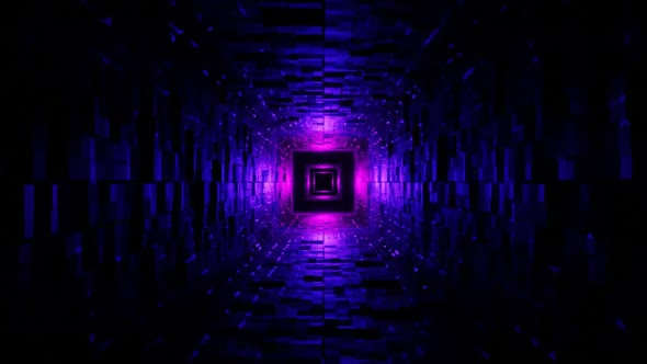 Blue Light pulsating tunnel