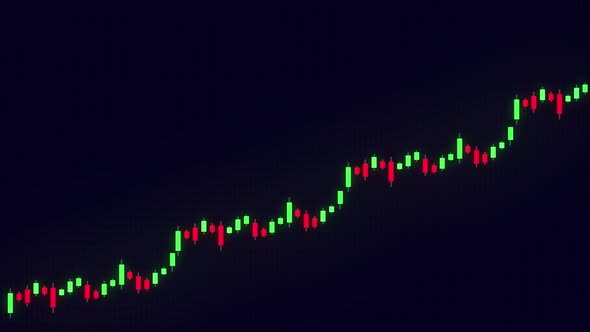 cryptocurrency Trading Graph with candle stick