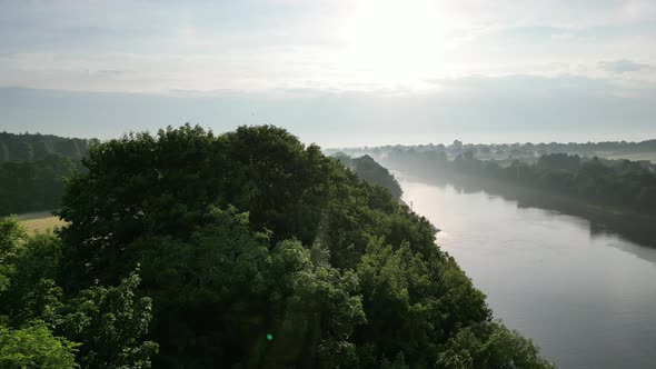 Kiel Canal ferry station on the morning time