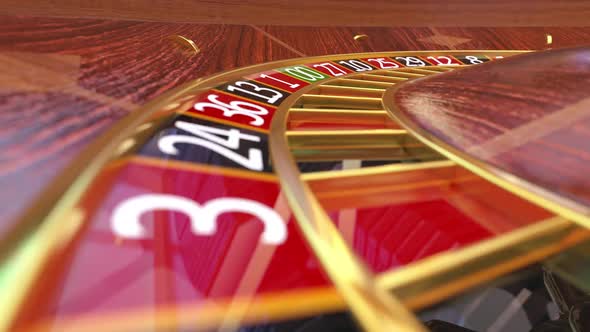 Betting on red in the vegas casino on the roulette wheel and get luck winnings
