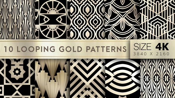 10 Looping Gold Patterns