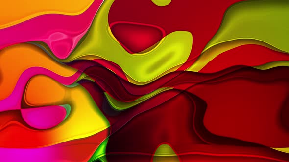 Abstract Fantastic Colorful Smooth Liquid Animation 4k Background