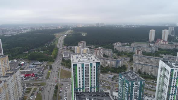 Old Soviet Russian buildings and high-rise houses 09