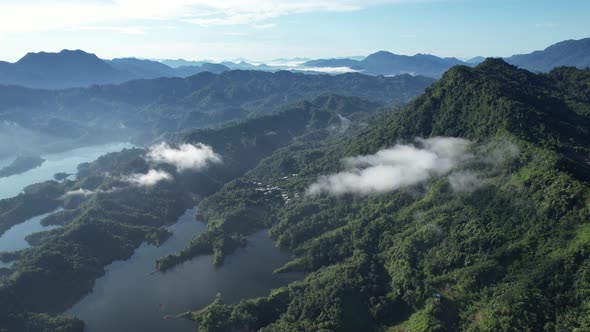 Aerial View of the New Zealand Fjords