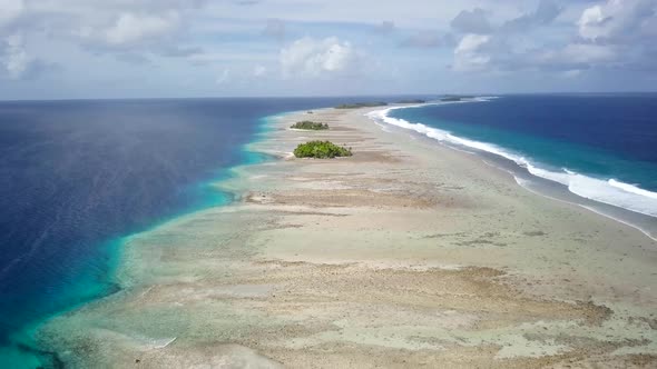 Small Tropical Uninhabited Island Majuro Marshall Islands