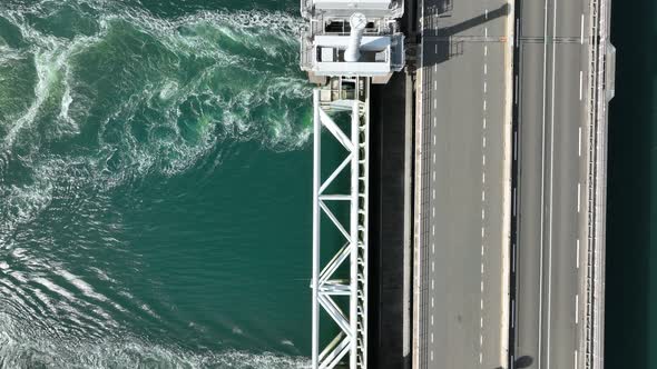 Storm Surge Barrier in Eastern Scheldt From a Bird's Eye View