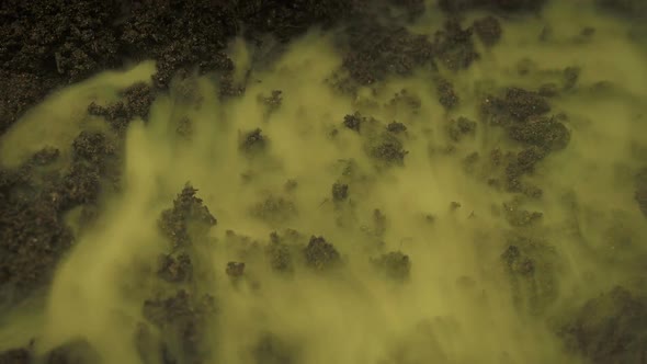 Toxic Yellow Smoke Coming Out Of The Ground