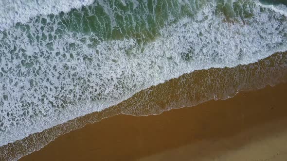 Aerial drone uav view of the beach and ocean.